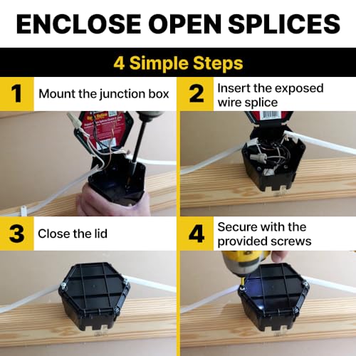 Open Splice Junction Box 4" -Pack of 5 pcs