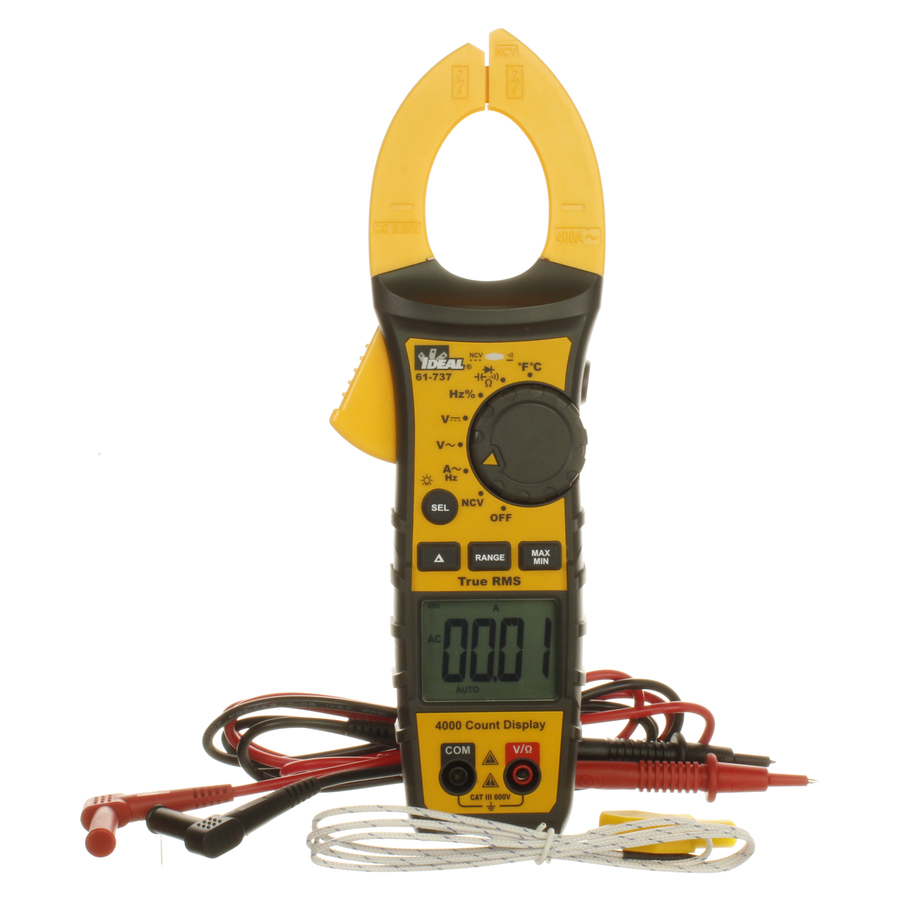 Clamp Meter 400A AC TRMS w/ NCVT & Temp
