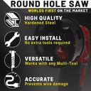 Round Multi-Tool Hole Saw Cutter -3 3/8"