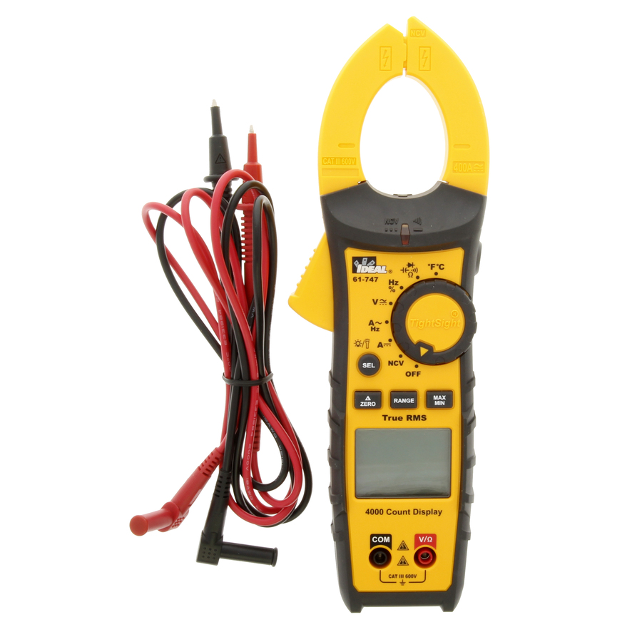 TightSight™ Clamp Meter 400A AC/DC TRMS w/Flashlight, NCVT & Temp