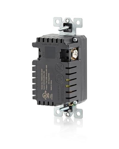 Leviton T5638 18W USB Type-a/C in-Wall Charger with 15A Outlet, USB Charger for Smartphones, White