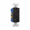 Eaton Black 15-Amp Decorator Tamper-Resistant Outlet EAG TR1107BK-BX-L 