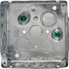 4" Square Steel Conduit Box with Concentric Knockouts | 52171-K