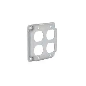  4" Square 2-Duplex Cover