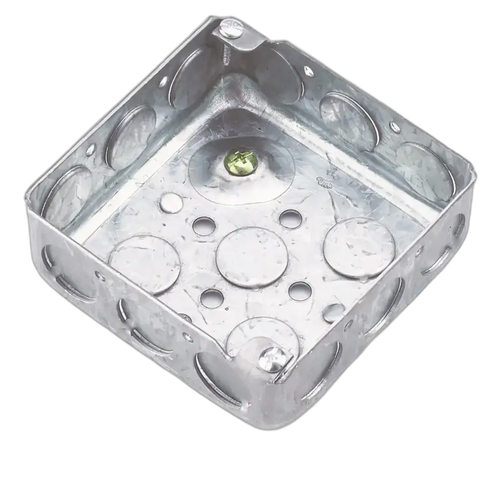 4" Square Steel Conduit Box with Concentric Knockouts | 52151-K