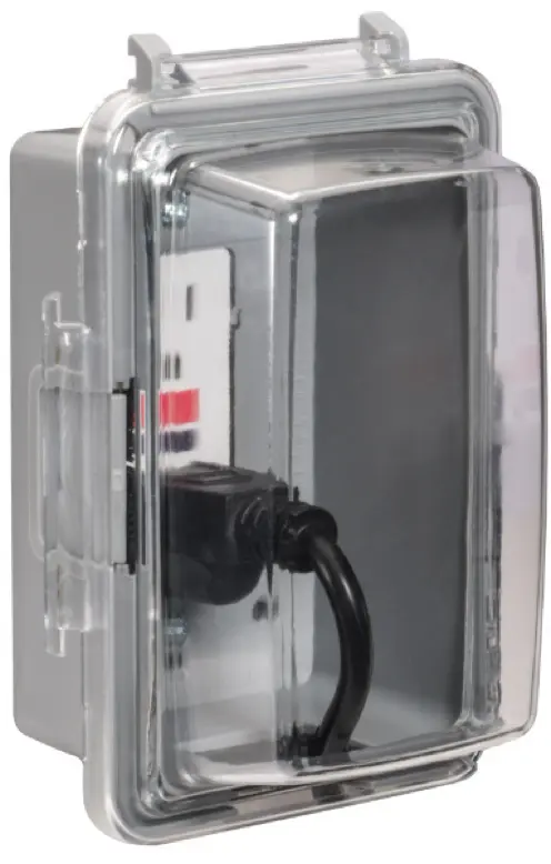  Clear Plastic WP Cover Double Gang