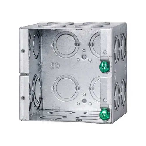 2 Gang Masonry Box That Is 3-1/2" Deep 42CU.IN. With Concentric Knockouts |MBD-2K