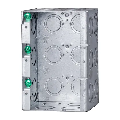 3 Gang Masonry Box That Is 3-1/2" Deep 63CU.IN. With Concentric Knockout | MBD-3K