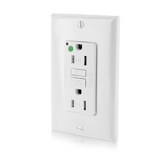 Leviton GFTR1-HGW 15A SLIMLINE TR HG GFCI