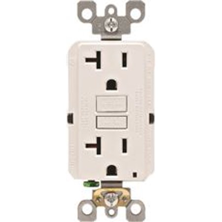Leviton GFNT2-HGW 20A SmartlockPro Self-Test GFCI Recpt Hospital Grade White