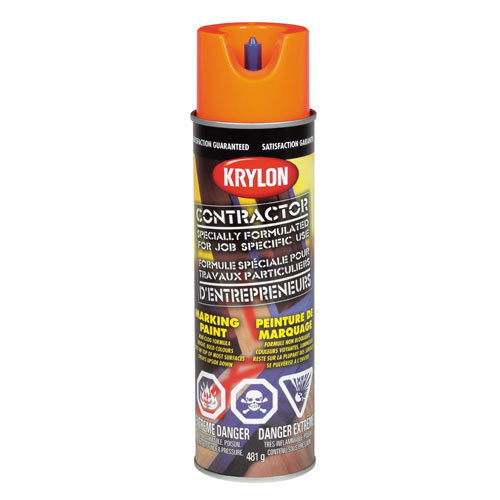 [458530008] Krylon Pro Marking Paint Aerosol, Water Based, 482g