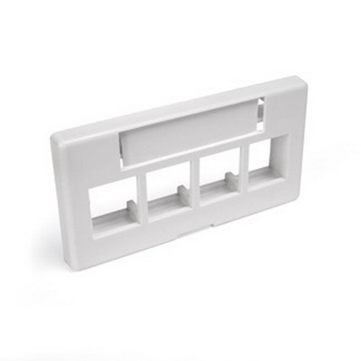 Wallplates Plt Frn 4pt ID Wh