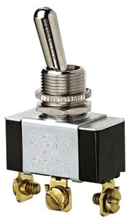 Toggle Switch, SPDT, (On)-Off-(On), Screw