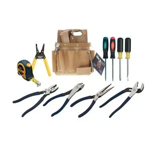 12-Piece Apprentice Tool Kit w/Strap, Standard Leather