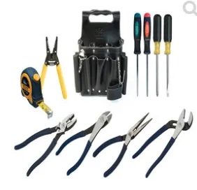12-Piece Apprentice Tool Kit w/Strap, Premium Black Leather