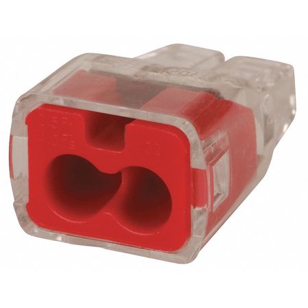 In-Sure® Push-In Wire Connectors, 1/2" Model 32 2-Port Red, Jar of 300