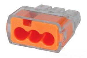 In-Sure® Push-In Wire Connectors, Model 33 3-Port Orange, Jar of 250