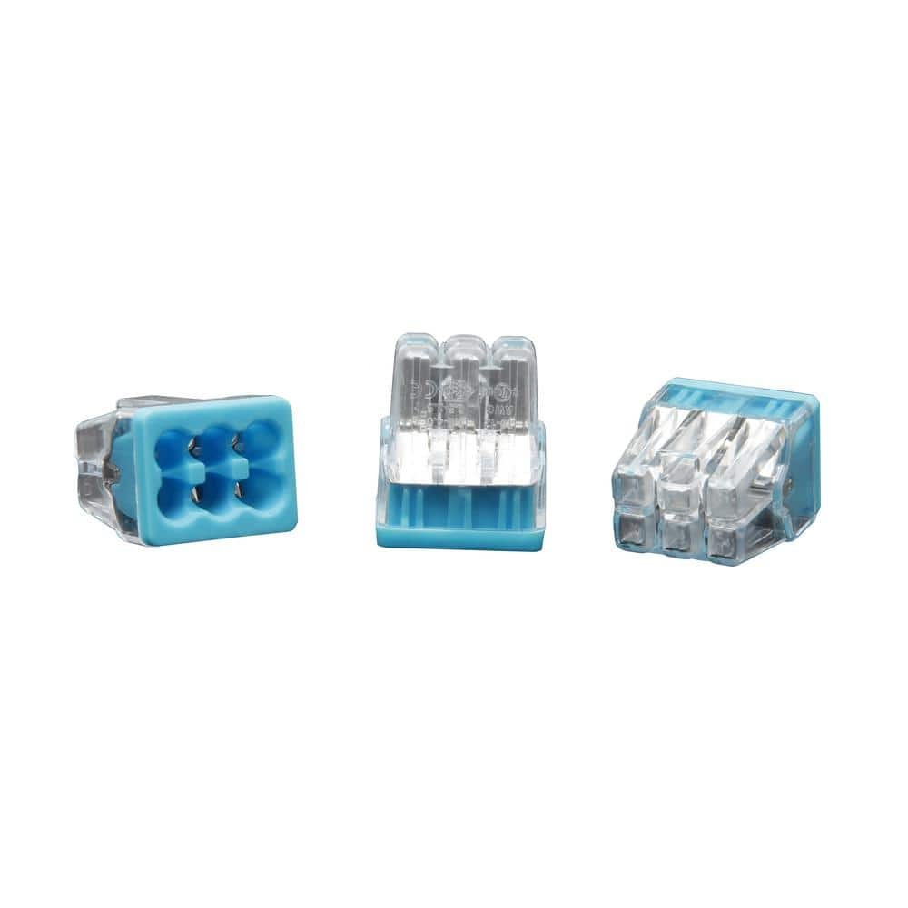 In-Sure® Push-In Wire Connectors, Model 88 6-Port Blue, Jar of 200
