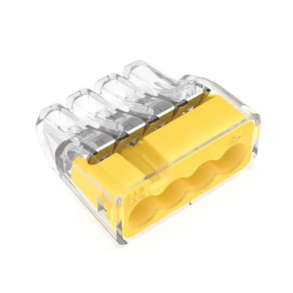 [30-1134] In-Sure® Push-In Wire Connectors, Model 34 4-Port Yellow, Box of 1,000