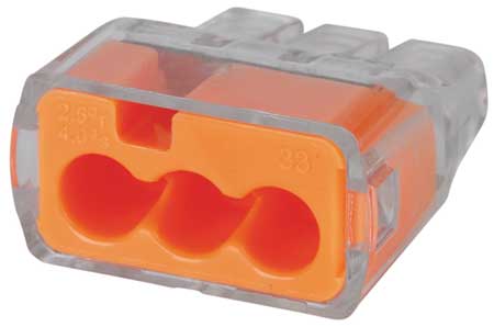 In-Sure® Push-In Wire Connectors, Model 33 3-Port Orange, Box of 5,000