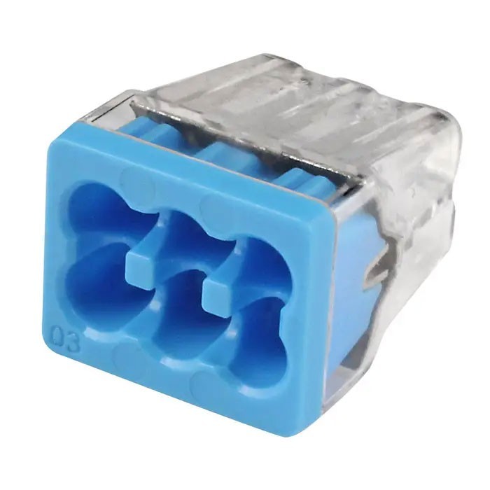 In-Sure® Push-In Wire Connectors, Model 88 6-Port Blue, Box of 2,500