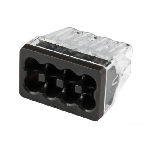 In-Sure® Push-In Wire Connectors, Model 90 8-Port Black, Box of 2,000