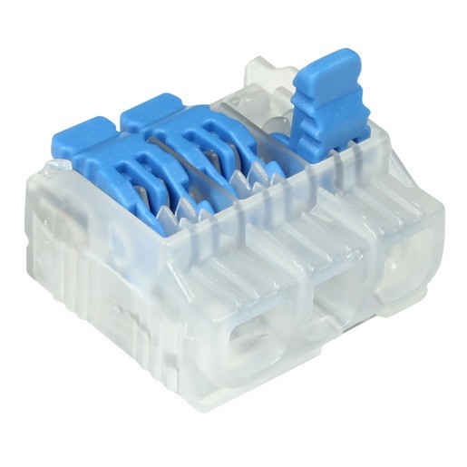In-Sure® Lever Wire Connectors, 3-Port, Box of 2,500