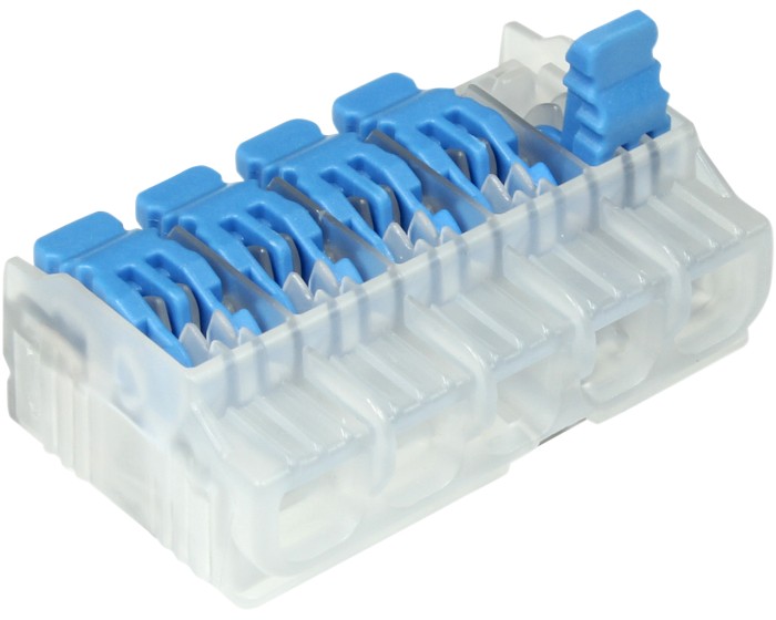 In-Sure® Lever Wire Connectors, 5-Port, Box of 1,500