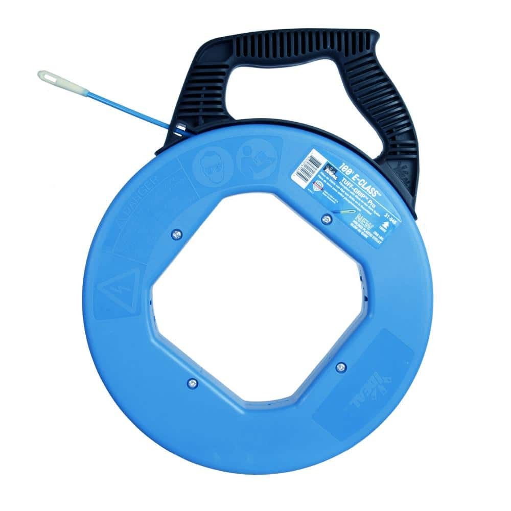 E-Class™ Fish Tape, Tuff-Grip® Pro Case, 100' w/Glow in Dark Eyelet