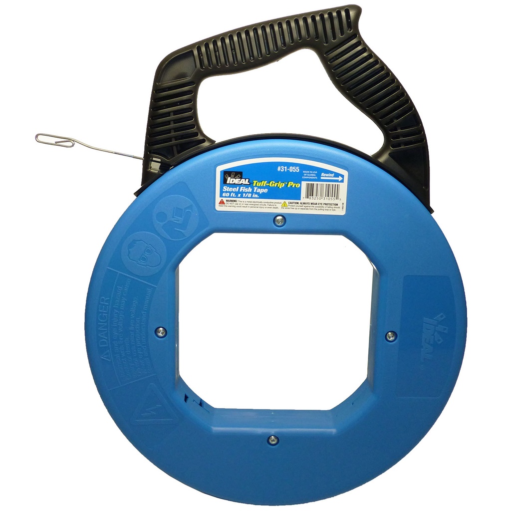 Blued-Steel™ Fish Tape, Tuff-Grip® Pro Case, 120' x 1/8"