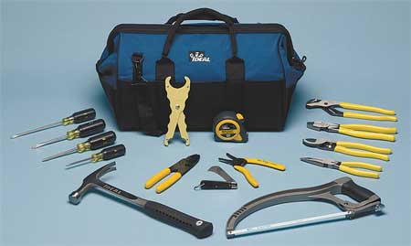 16-Piece Master Electrician’s Kit w/Large Mouth Bag