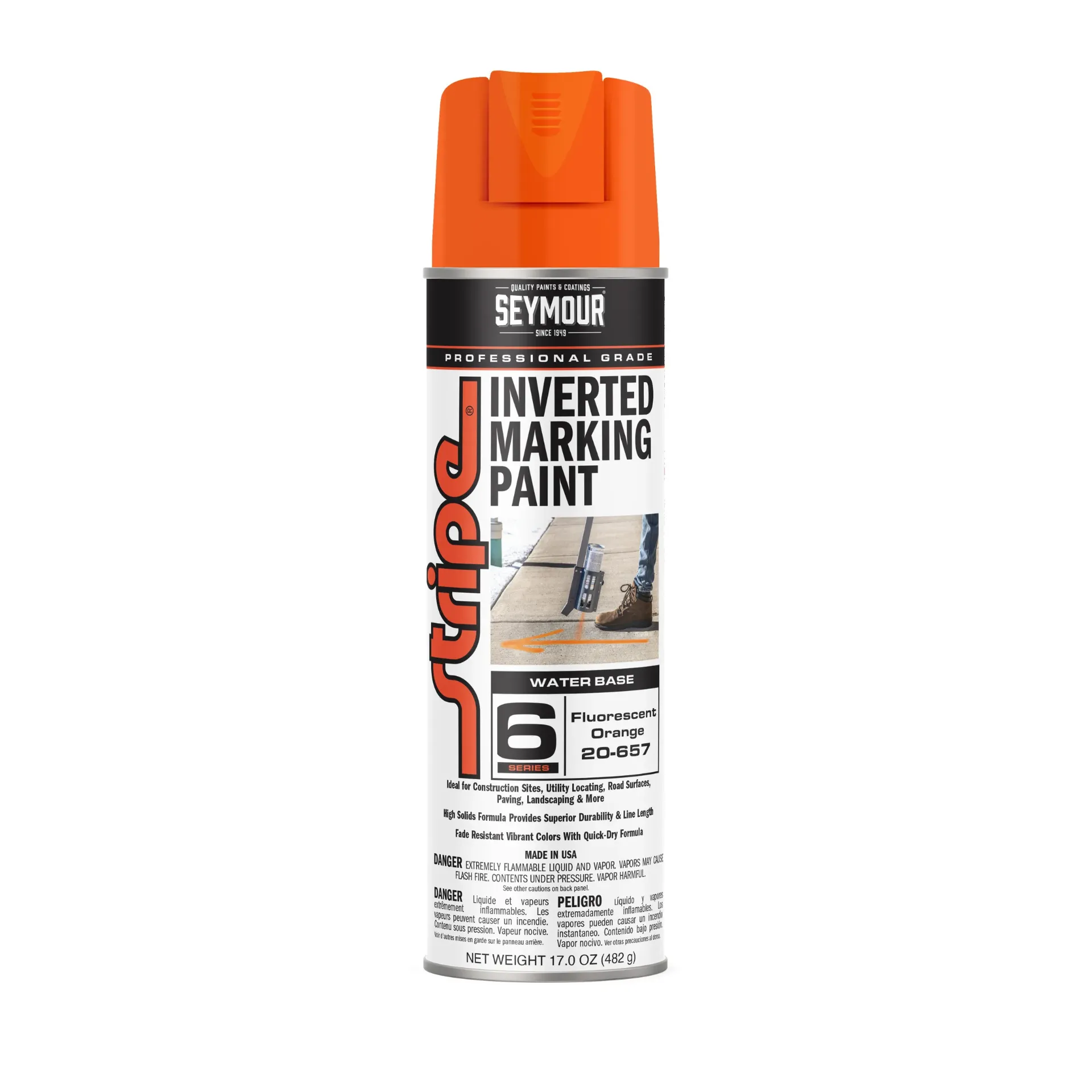 Marking Paint Fluorescent Orange, Inverted