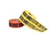 Non-Detectable Underground Tape "Caution Buried Telephone Line", Orange, 3" x 1,000'