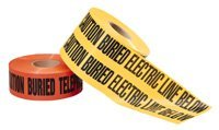Non-Detectable Underground Tape "Caution Buried Fiber Optic Line", Orange, 3" x 1,000'