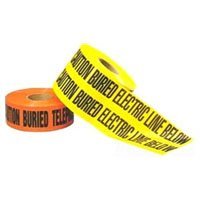 Non-Detectable Underground Tape "Caution Buried Electric Line", Red, 6" x 1,000'