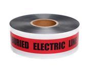 [42-201] Detectable Underground Tape "Caution Buried Electric Line", Red, 3" x 1,000'