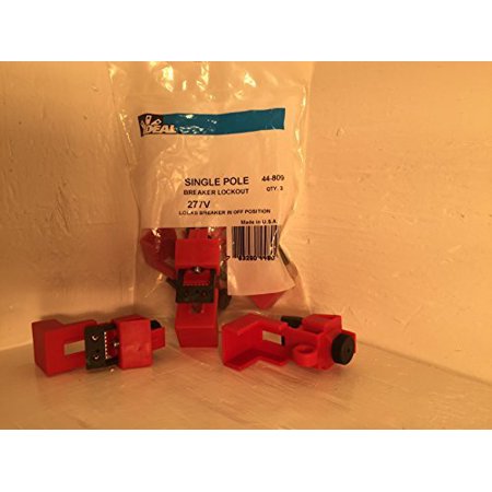 Universal 120/277V Single Pole Breaker Lockout, Pack of 3