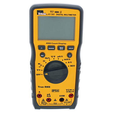 Multimeter 1000V Auto Range TRMS 6000 Count Display w/NCVT & Temp