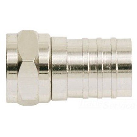 F Hex Crimp Connectors, RG-6, Card of 50
