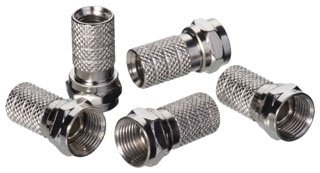 F Twist-on Connectors, RG-6, Card of 10