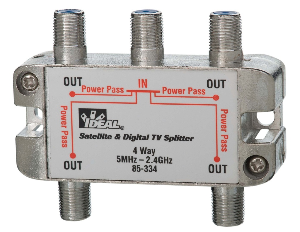 [85-334] 2.4 GHz 4-Way Satellite & Digital TV Splitters