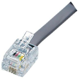CAT 3 Voice Plug, 4-Contact RJ-11 6P4C, Card of 25