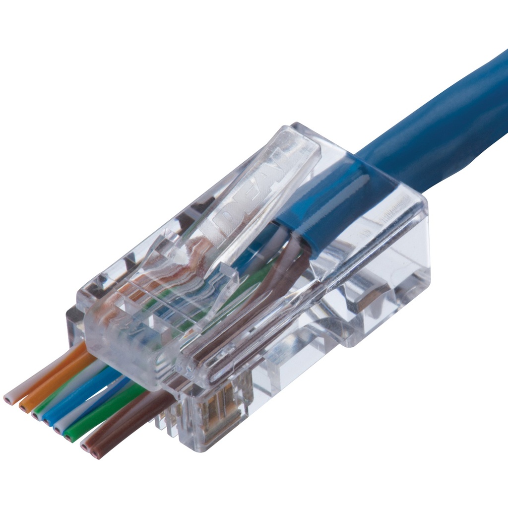 [85-372J] CAT 5e Feed-Thru Connectors, Jar of 100