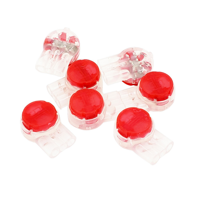[86-930] IDC Jellybean Connectors, UR2 3-Wire Red, Pack of 100