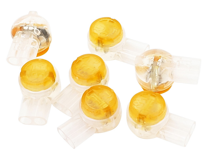 IDC Jellybean Connectors, UY2 2-Wire Yellow, Pack of 100