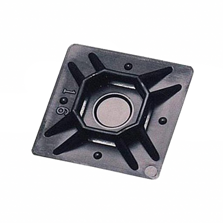 Multi-Purpose Cable Ties Mounting Pad, 1" x 1", Pack of 100