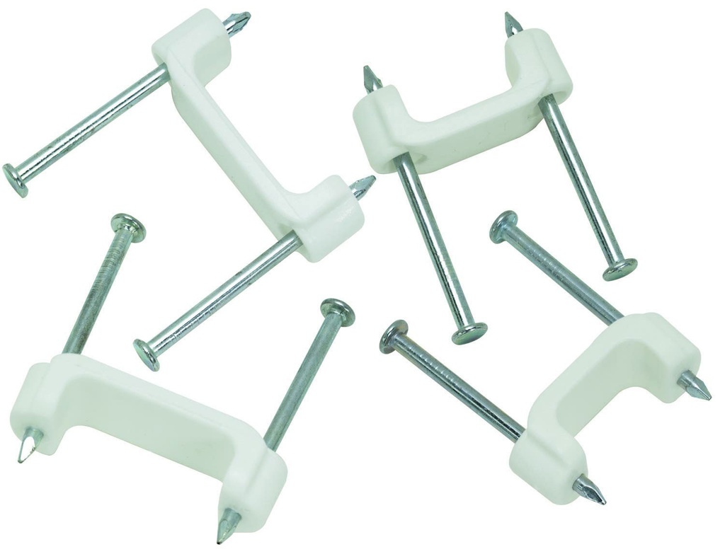 1/2" Plastic Insulated Staples, Bucket of 5,000