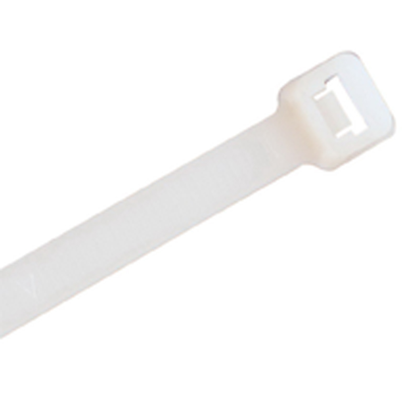 Light Heavy-Duty Cable Ties, 8", 120 lb, Black, UV, Bag of 100