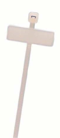 Identification Cable Ties, 8", 50 lb, Bag of 100