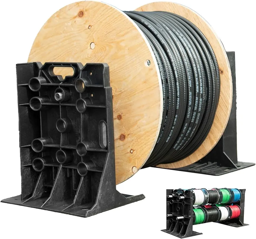 Rack-A-Tiers XL Wire Dispenser - Electrician's Multi-Purpose Cable Spool Rack, Award-Winning Electrical Reel Caddy (11470)